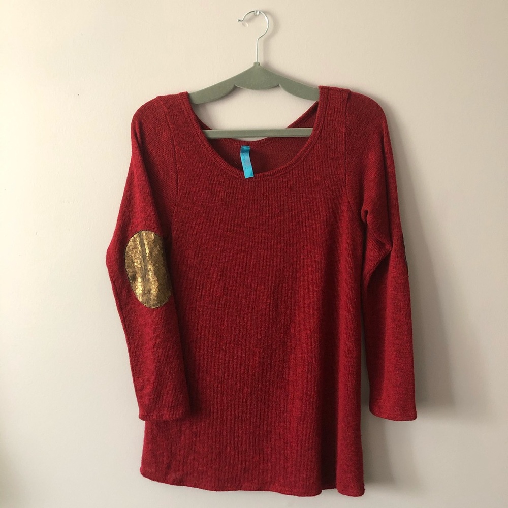 ♥️ FRANCESCA’S Sparkly Elbow Holiday Sweater